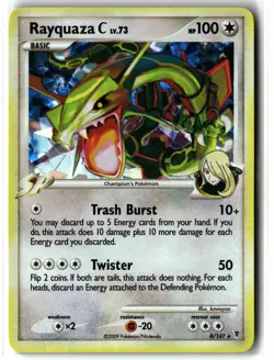Rayquaza C ⭐ 8/147 Cracked Ice Holo Rare Supreme Victors 2009 Pokemon NM/LP - Image 1