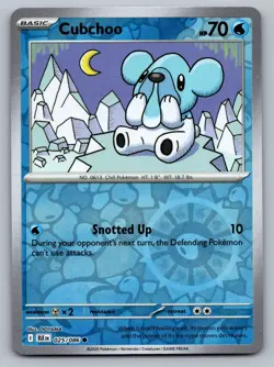 Pokemon TCG SV: Black Bolt Cubchoo 025/086 Reverse Holo - Image 1