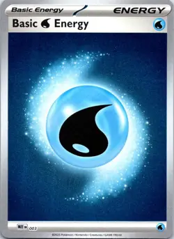 Basic Water Energy - 003 3 Mega Evolution Energies Pokemon Reverse Holo NM - Image 1