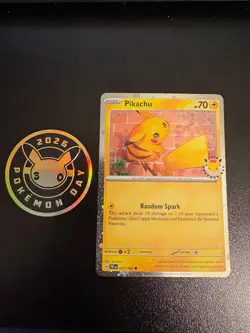 Pikachu 051 /162 Stamped 2026 Pokemon Day 30 Promo TCG With Coin - Image 1