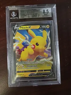 2021 Pokemon SWSH Black Star Promo Shining Fates Pikachu V #061 BGS 8.5 #SWSH061 - Image 1