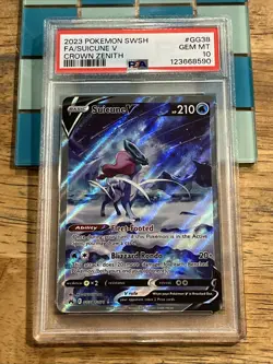 GRADED PSA 10 2023 Pokemon SWSH FA/Suicune V Crown Zenith #GG38 - Image 1