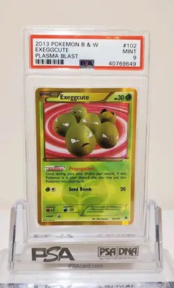 Pokemon Exeggcute 102/101 B&W Plasma Blast Secret Rare Holo - PSA 9 MINT - Image 1