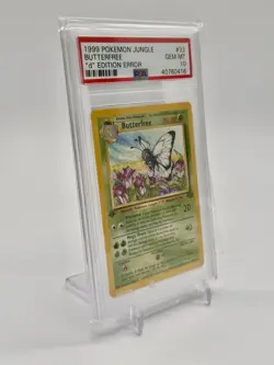 1999 POKEMON BUTTERFREE JUNGLE 1ST EDITION ERROR #33 POKEMON PSA 10 - Image 2