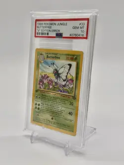 1999 POKEMON BUTTERFREE JUNGLE 1ST EDITION ERROR #33 POKEMON PSA 10 - Image 3