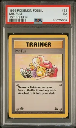 Pokemon PSA 5 1999 1st Edition Fossil Mr. Fuji Christmas GiftU - Image 1