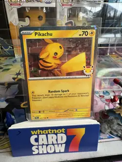 Pikachu 051/162 Stamped 2026 Promo Pokemon Day 30th Ann. w/coin - Image 1