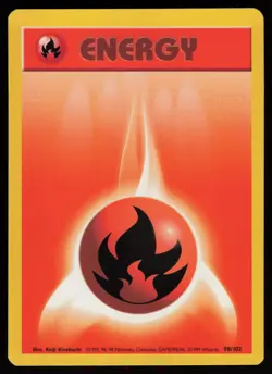FIRE ENERGY 98/102 COMMON BASE SET UNLIMITED POKEMON NM/M - Image 1