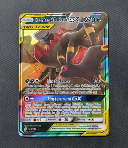 Nachtara & Darkrai GX 125/236 Tag Team Holo Pokemon Karte - bespielt - deutsch - Image 1