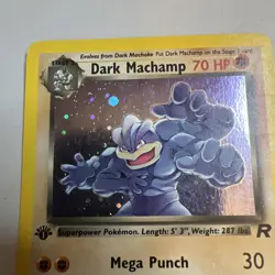 The Pokemon Company Pokemon Dark Machamp Team Rocket 10/82 1st Ed Holo 70 HP - Image 2