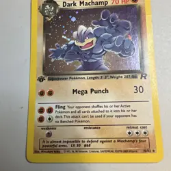 The Pokemon Company Pokemon Dark Machamp Team Rocket 10/82 1st Ed Holo 70 HP - Image 5