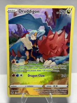2022 Pokemon SWSH Silver Tempest Druddigon Trainer Gallery Holo #TG09/TG30 - Image 1