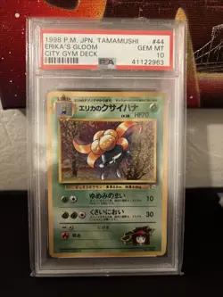 1998 Pokemon Japanese Tamamushi #44 Erika's Gloom PSA 10 - Image 1