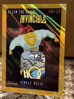 2025 Keepsake Invincible Holo - Allen The Alien Relic Lot Gold Lava /33 Rare - Image 3