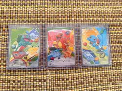 Pokemon First Partner Illustration Kanto Bulbasaur Charmander Squirtle 37 38 39 - Image 1