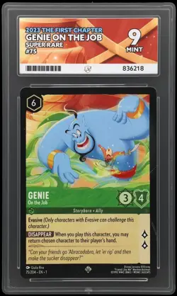 Disney Lorcana The First Chapter - Genie On the Job - 75/204 - SR Ace 9 - Image 3