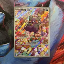 Pokemon Morpeko 206/182 Illustration Rare – Paradox Rift SV04 Full Art Holo - Image 1