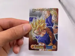 Goku vs Vegeta No. 77 Dragon Ball Z Plastic Gummy Card Japanese Bandai 2004 - Image 1
