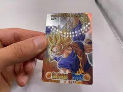Goku vs Vegeta No. 77 Dragon Ball Z Plastic Gummy Card Japanese Bandai 2004 - Image 2
