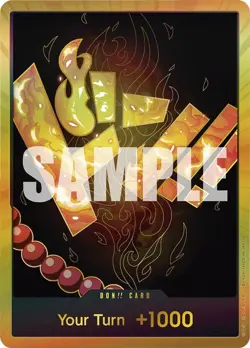 One Piece DON!! Card (Ace) (Gold) (/62) Premium Booster NM FOIL - Image 1