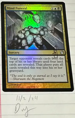 Mind Funeral FOIL Magic the Gathering MTG~ Signed Modern Masters - Image 1