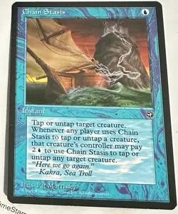 MTG Magic the Gathering English Chain Stasis 1995 Homelands NM - Image 1