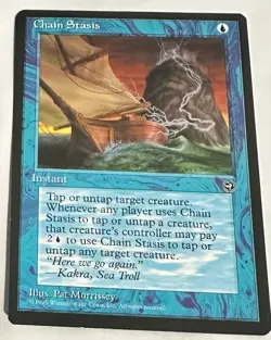 MTG Magic the Gathering English Chain Stasis 1995 Homelands NM - Image 2