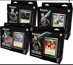 *Sealed Final Fantasy Commander Deck Display (Set of 4)* Magic MTG - Image 1
