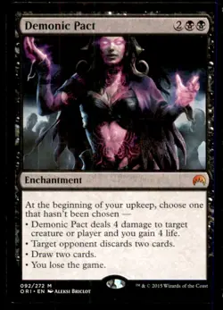 Demonic Pact LP Light Play Magic Origins MTG [12156] - Image 1