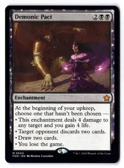Demonic Pact NM* Foundations ENGLISH 0602 mtg -UnltdCards - Image 1
