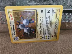 Magneton Holo 9/102 Base Set Pokemon Card - 1999 Vintage - Rare WOTC - MP/LP - Image 4