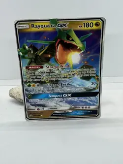 Rayquaza GX 109/168 Holo GX Rare Celestial Storm Pokemon Holo - Image 1