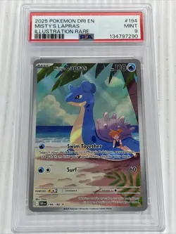 Pokemon TCG Misty's Lapras Destined Rivals IR 194/182 PSA 9 - Image 1