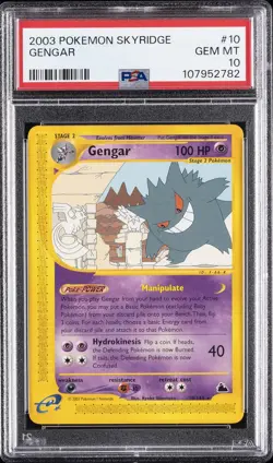 2003 POKEMON SKYRIDGE #10 GENGAR PSA 10 - Image 1