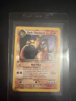 Pokemon Dark Charizard Holo Rare TCG 1st Edition 4/82 - Image 1