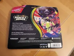 Pokemon Mega Evolution Perfect Order 3-Pack Blister (Chikorita Promo) Sealed - Image 2