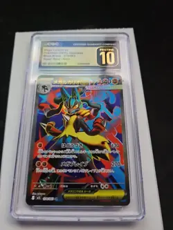 Mega Lucario ex Pokemon TCG Super Rare Holo Mega Brave 078/063 CGC Pristine 10 - Image 1