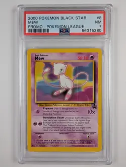 2000 Black Star Pokemon Mew Promo Pokemon League PSA 7 - Image 1