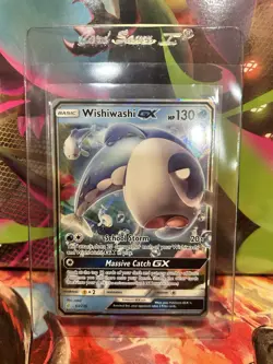 2019 Pokemon Cosmic Eclipse Wishiwashi GX #63/236 Full Art Holo - Image 1