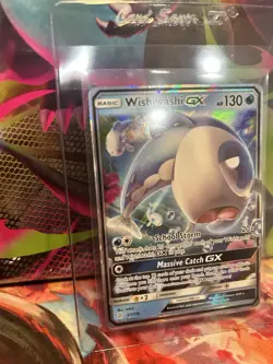 2019 Pokemon Cosmic Eclipse Wishiwashi GX #63/236 Full Art Holo - Image 2