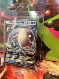 2019 Pokemon Cosmic Eclipse Wishiwashi GX #63/236 Full Art Holo - Image 3