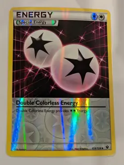 Double Colorless Energy 114/124 XY Fates Collide Pokemon Reverse Holo Foil Nice! - Image 1