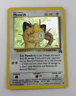 Pokemon TCG - Meowth 10 Black Star Promo - Holo Rare GameBoy Colour WOTC - Image 3