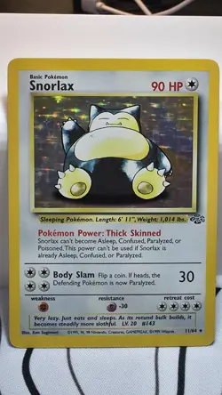 Pokemon 1999 Jungle Snorlax Unlimited Holo Rare #11/64 - LP - Image 1