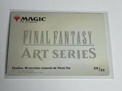 Shadow Mysterious Assassin 26 / 53 Art Series MTG Final Fantasy 2025 MT - 9.0 + - Image 3