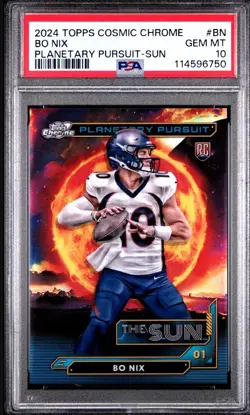 🌞 BO NIX 2024 TOPPS COSMIC CHROME PLANETARY PURSUIT SUN ROOKIE RC PSA 10 🌞 - Image 2