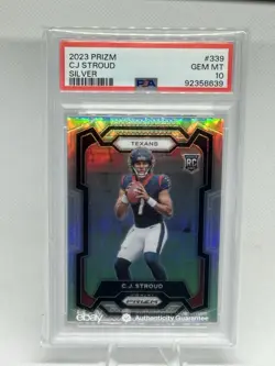 2023 Panini Prizm CJ STROUD #339 Silver Prizm PSA 10 RC - Image 1