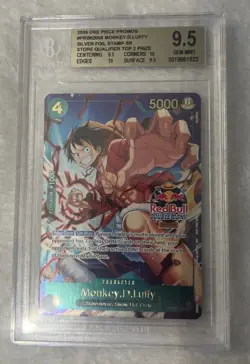 Monkey D. Luffy One Piece Red bull double don Winner PRB02-005 BGS9.5 - Image 1
