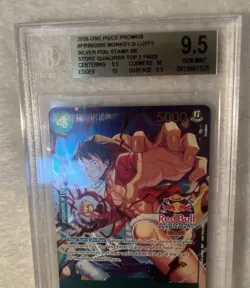 Monkey D. Luffy One Piece Red bull double don Winner PRB02-005 BGS9.5 - Image 3