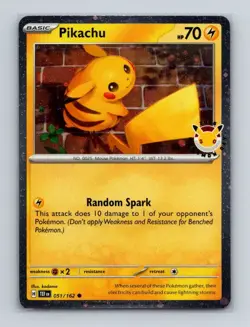 Pikachu 051 2026 Pokemon Day Stamped 30th Anniv Cosmos Holo Promo Card NM+ (a) - Image 1